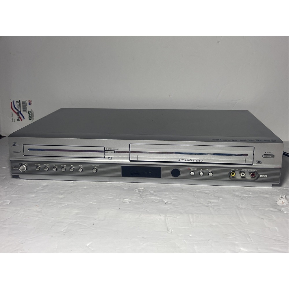 ZENITH XBV442 DVD/VCR COMBO HiFi 4-HEAD VHS Recorder - No Remote Tested